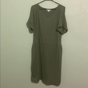 Zenana army green knit dress